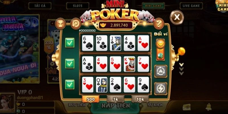 Thông tin cơ bản về trò chơi mini poker